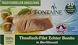 Fontaine Thunfisch-Echter Bonito in Bio Olivenöl Fischkonserve, 1er Pack (1 x 120 g - 90 g Fisch)