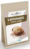 Mr. Brown Leinmehl entölt braun 750g | glutenfrei | Leinsamen Pulver | entölt fein vermahlen | glutenfrei | abgefüllt in Bayern