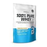 BioTechUSA 100% Pure Whey Premium Protein Isolat Pulver mit zusätzlichen Aminosäuren, glutenfrei, palmölfrei, aspartamfrei, 454g, Bourbonvanille