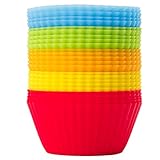 GOURMEO® 25 Muffinförmchen, wiederverwendbar, hochwertiges Silikon, umweltschonend, BPA-frei - Cupcakeförmchen, Backförmchen, Cupcake Muffinform (25x bunt)